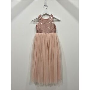 Girls Formal Shimmer Tulle Maxi Dress